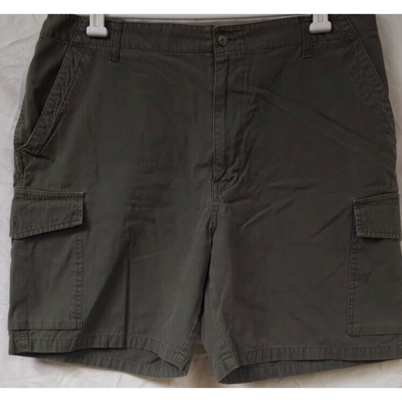 FieldMaster Men Size 34 Green Cargo Khaki Hike Fish Outdoor Shorts 8" Inseam - Picture 1 of 7